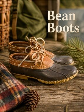 LL Bean Brown Leather Bean Boots Duck Shoes Women Size 6 Waterproof Made in USA